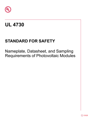 UL 4730 PDF UL 4730 PDF